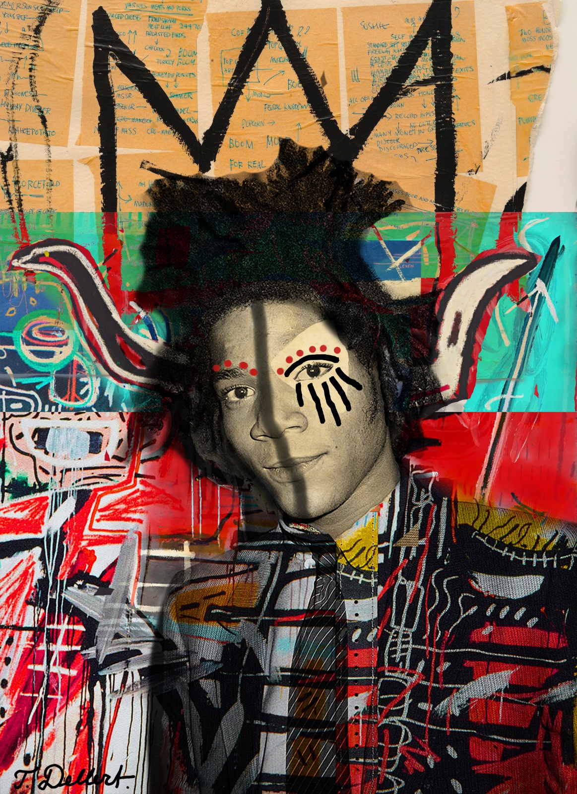 PORTRAIT OF JEAN MICHEL BASQUIAT  copy